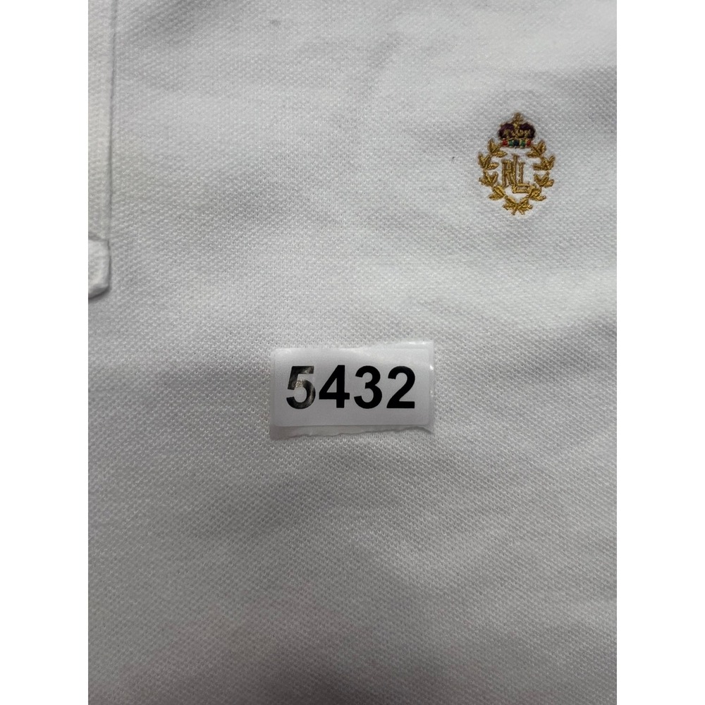 Lauren Ralph Lauren White Cotton Pique Crest Polo Shirt Mens 3X Short Sleeve - Picture 7 of 7